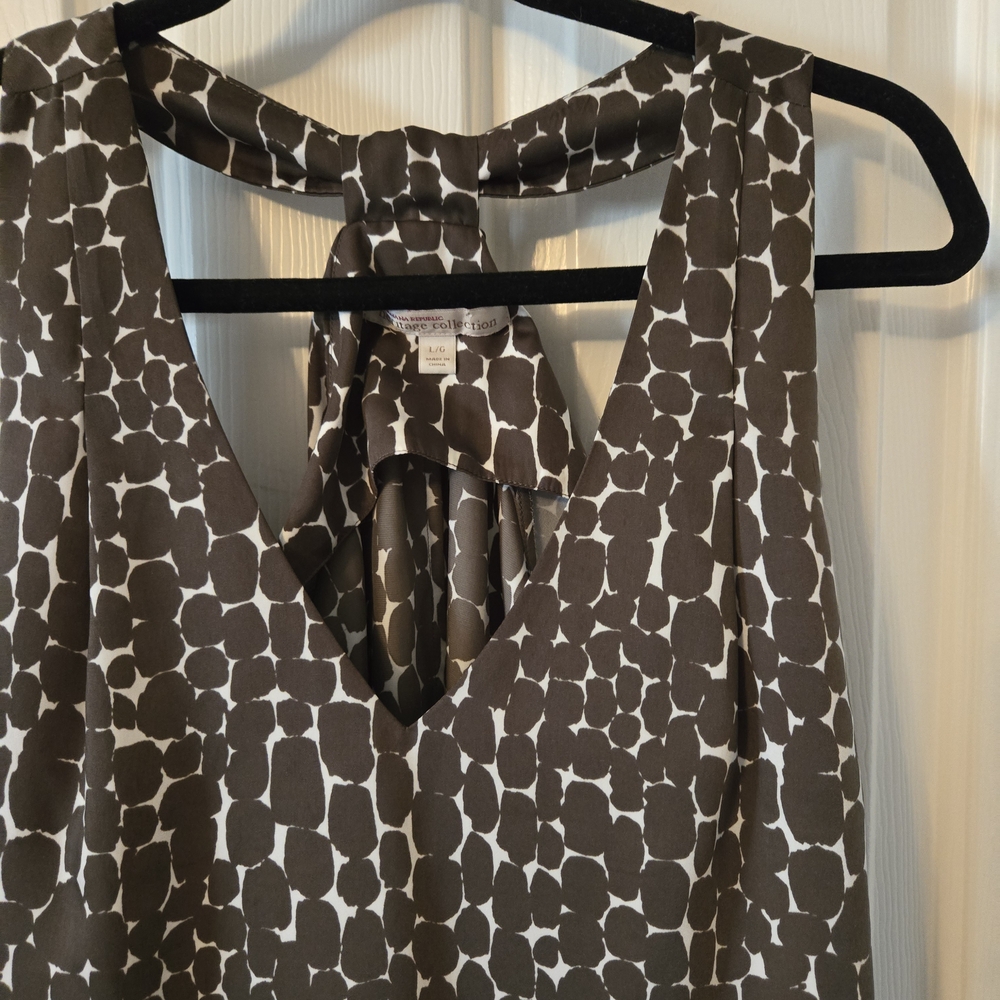 Banana Republic Heritage Collection Brown and White Top